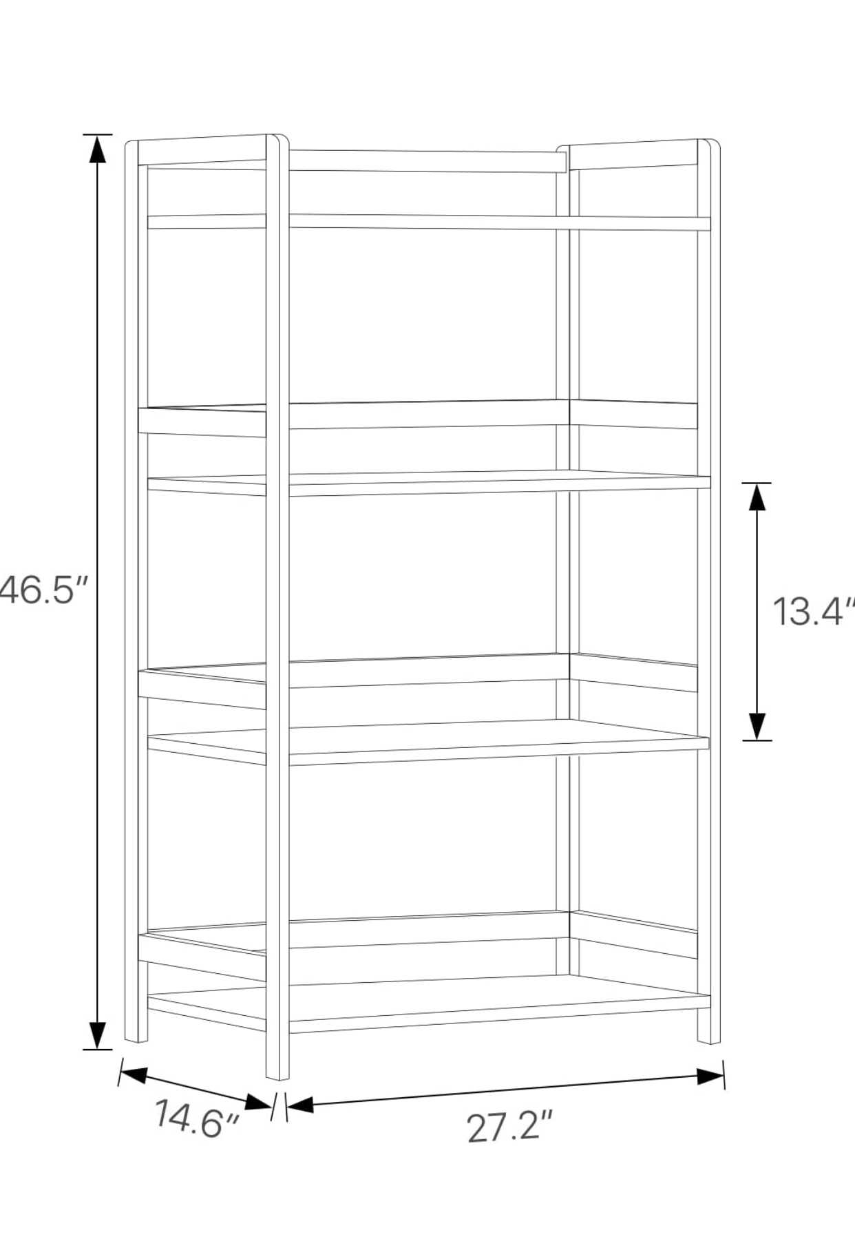 4 Tier Adjustable Bookshelf. - photo 2