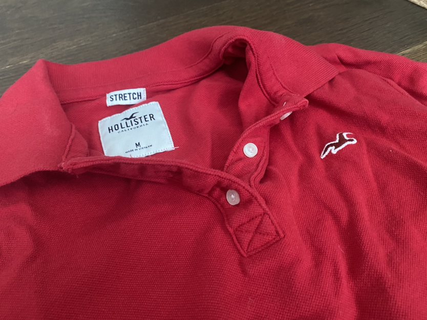 hollister red polo collar shirt image indicator(2)