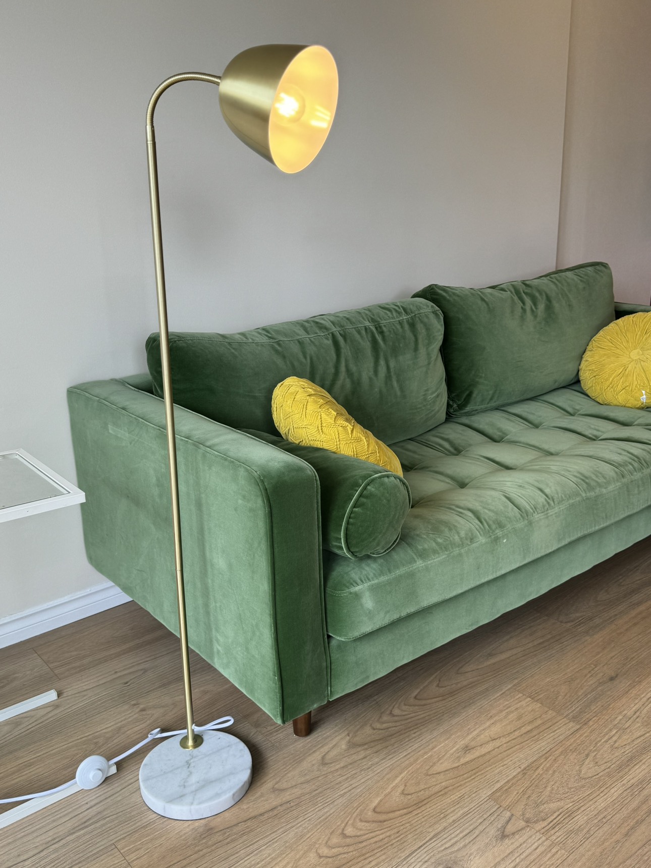 Article Green Velvet Sofa - photo 3