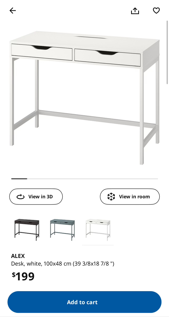IKEA white desk & swivel chair