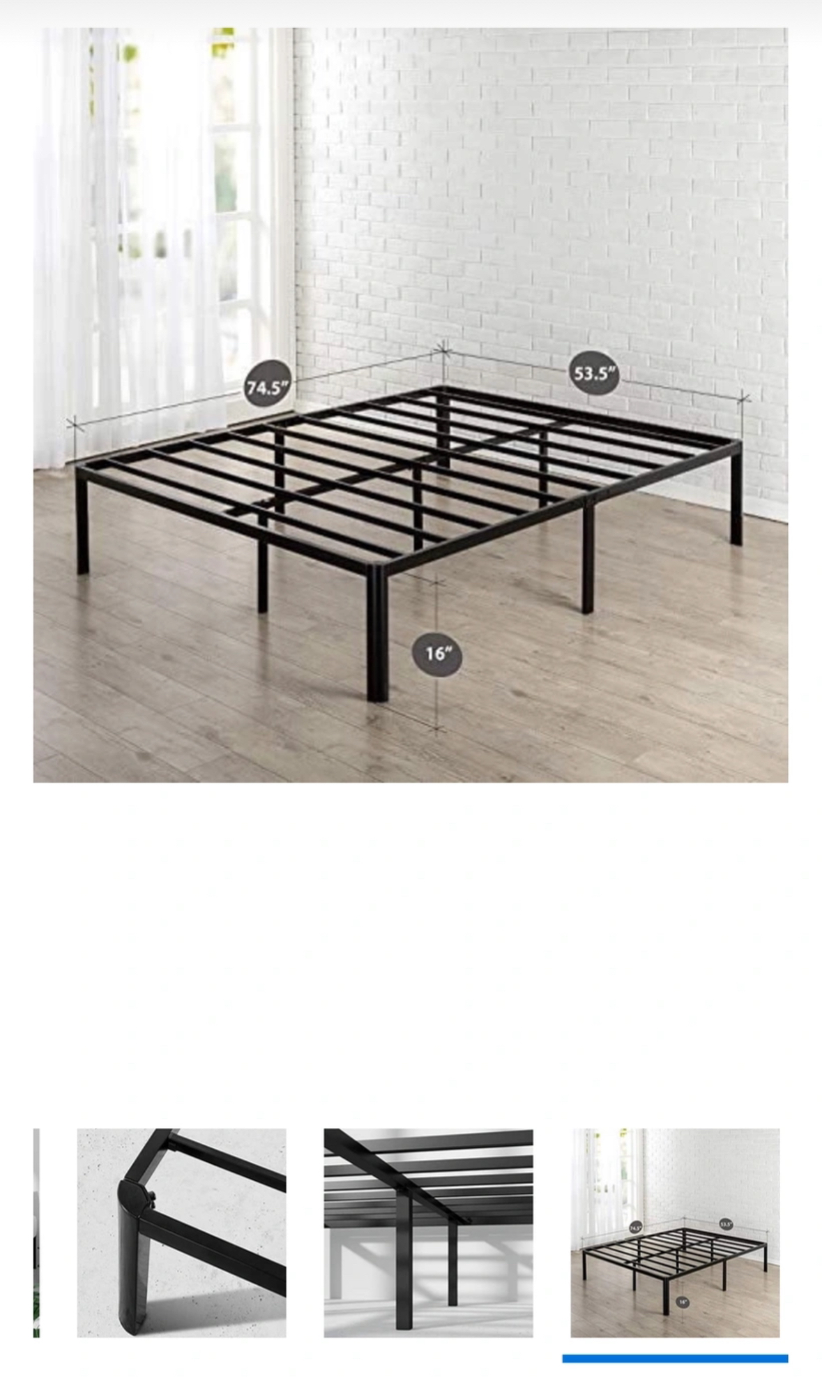 Metal bed frame
