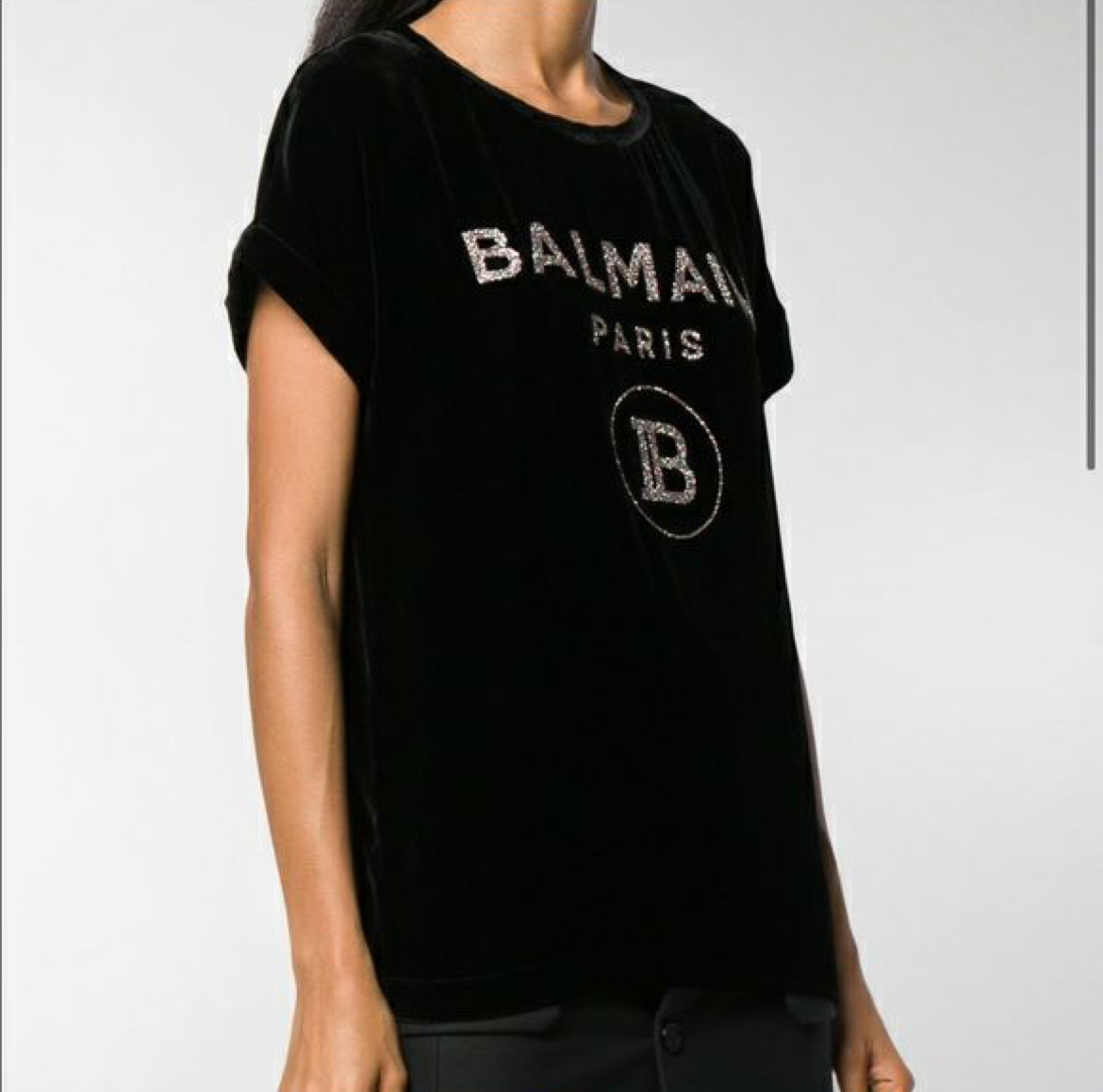 BALMAIN velvet glittered logo image indicator(9)