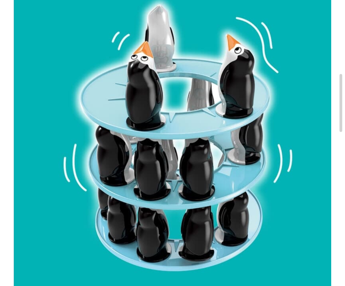 Board game penguin building game