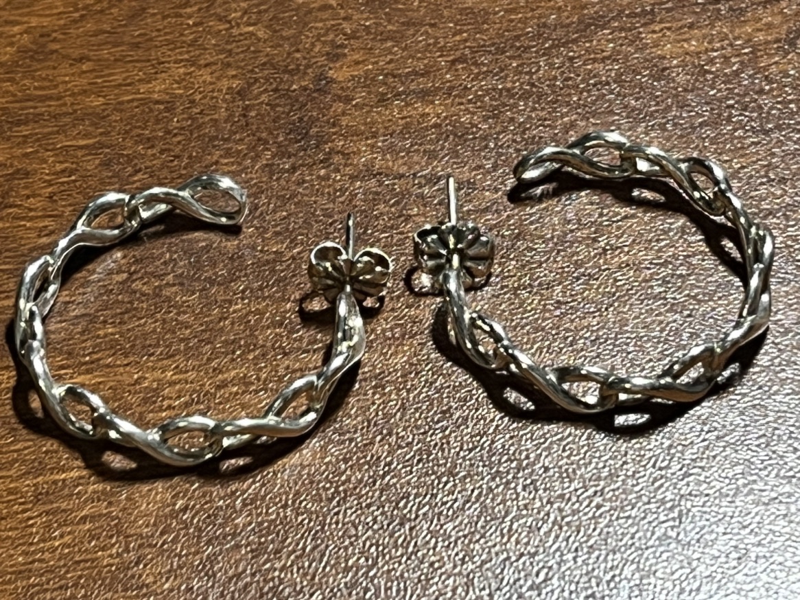 Tiffany Sterling Infinity Hoop  Rare Eternal Link