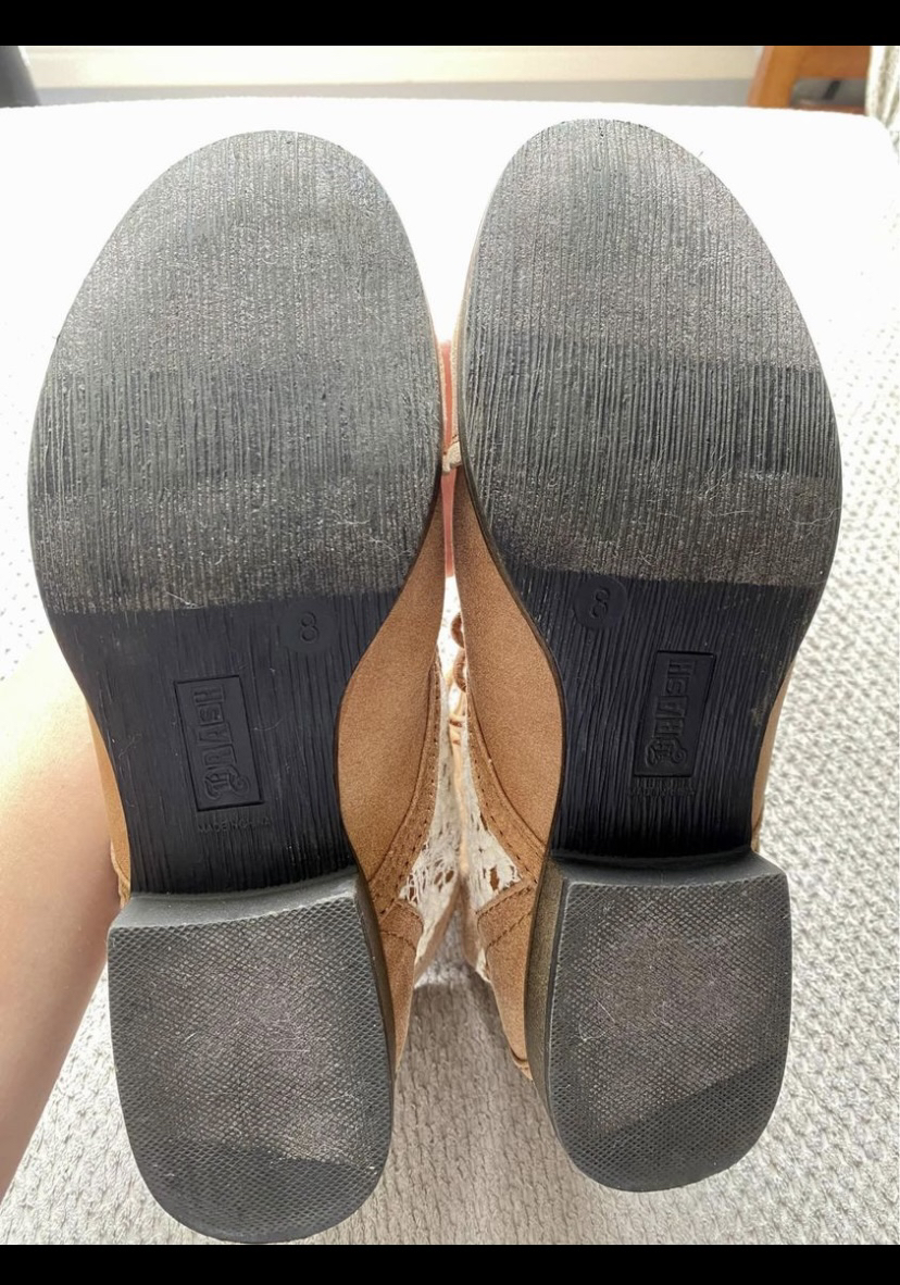 Women’s Brown Boots with Laces and Crochet Design image indicator(7)