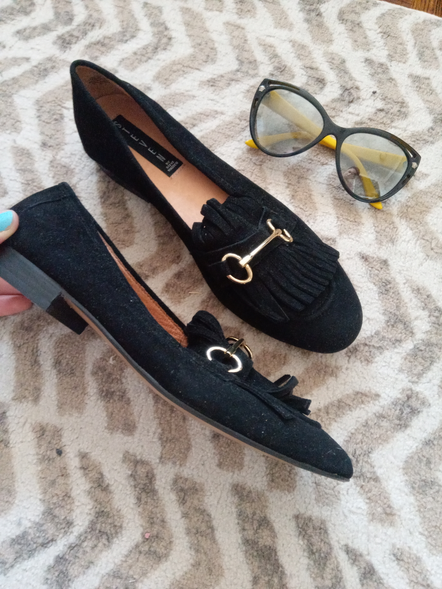 New loafers / Versace glasses / clothes