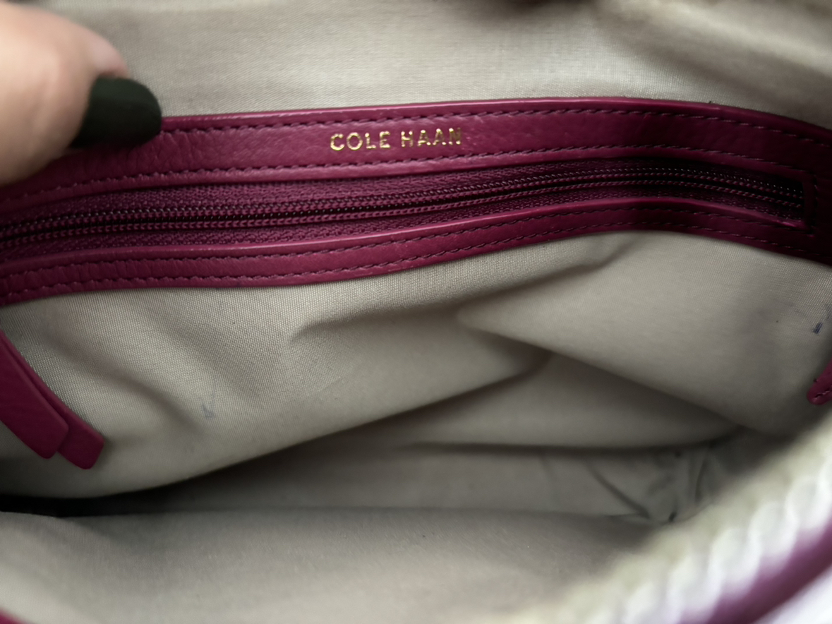 Authentic Cole Haan leather crossbody bag image indicator(5)