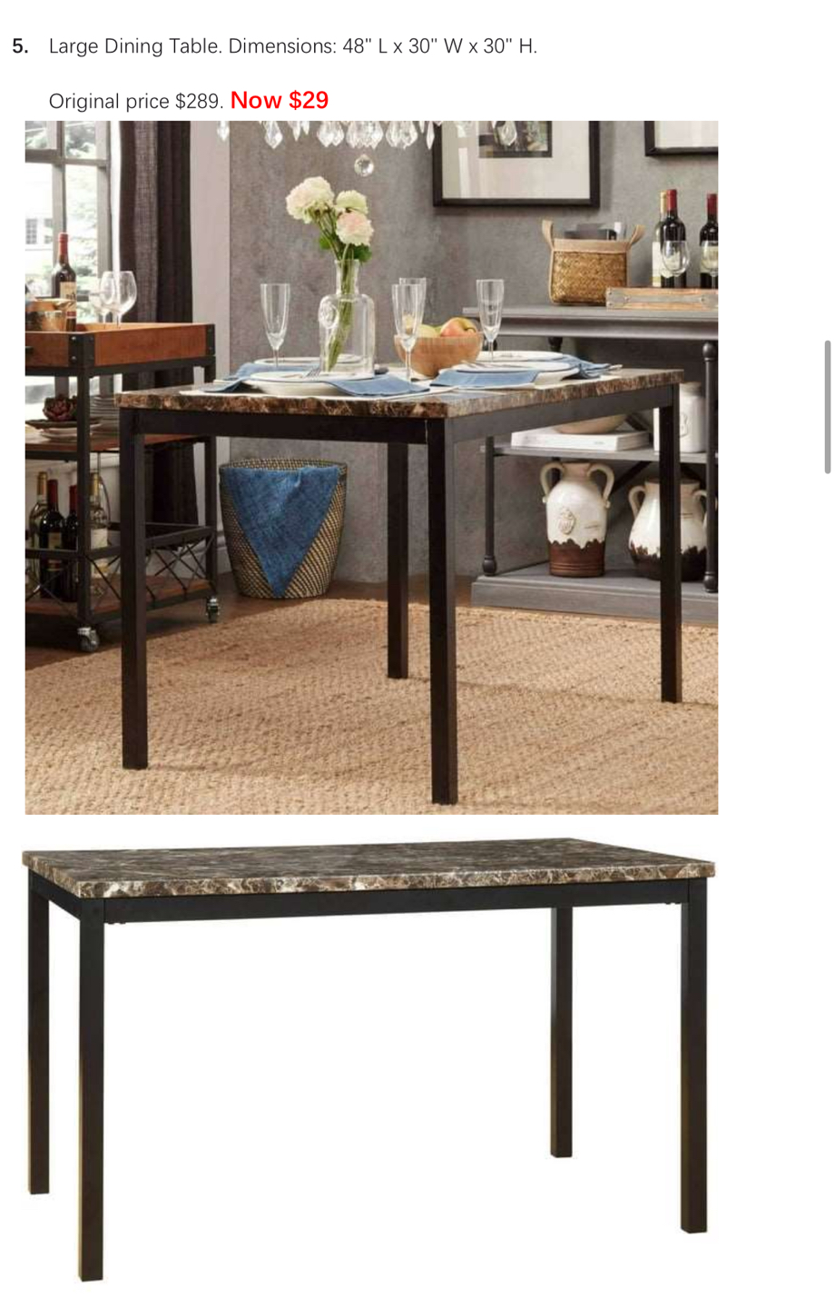 Large Dining Table