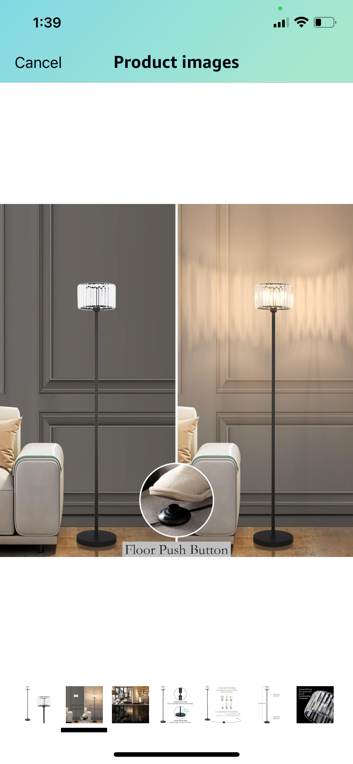 Crystal floor lamp image indicator(2)