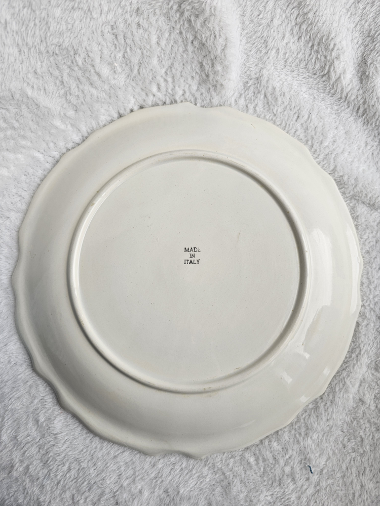 Vintage Handpainted Italian Floral Motif 10.75" Plate image indicator(2)