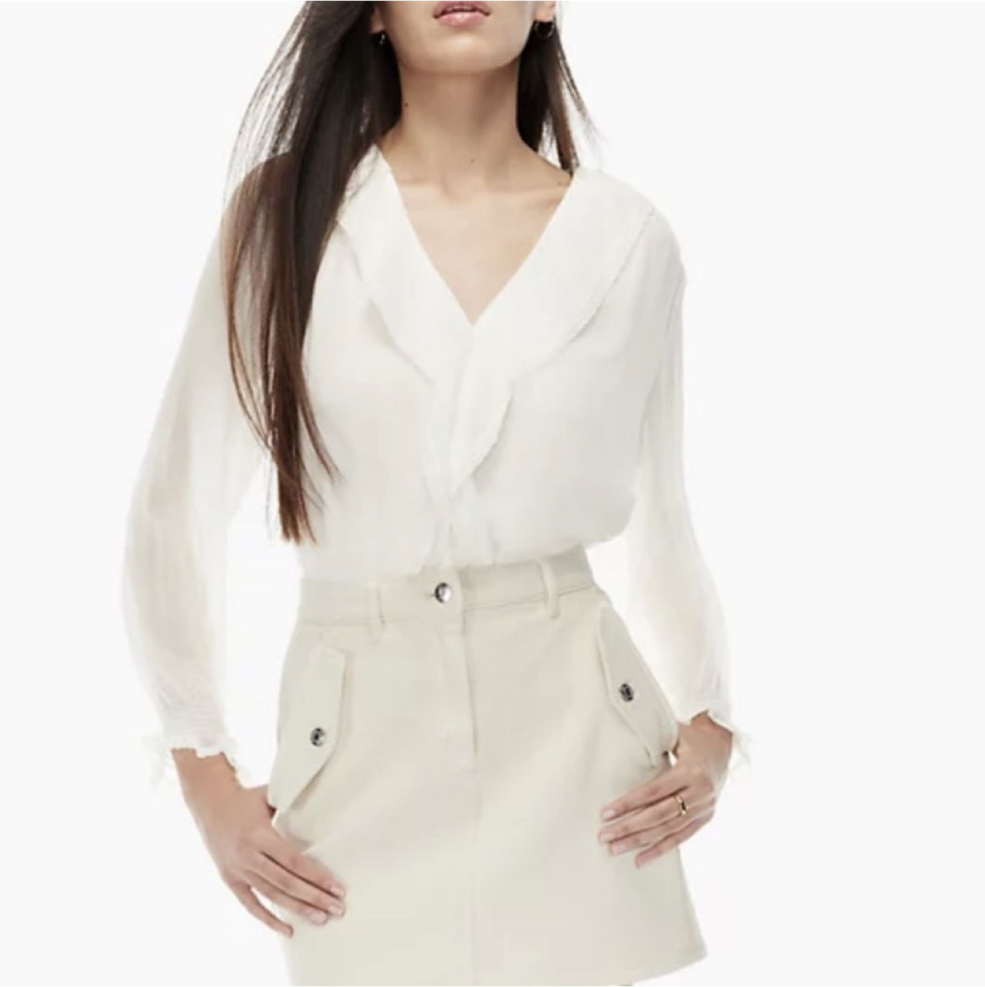 Aritzia Wilfred Eden Blouse in Black image indicator(3)