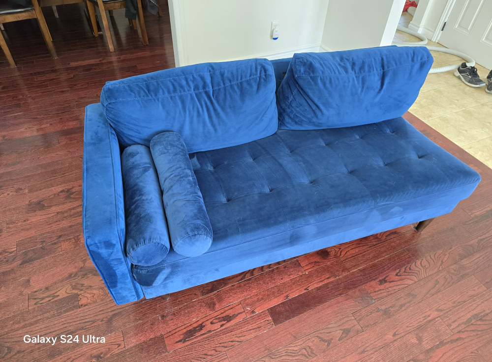 Blue 2 seater couch. - photo 3