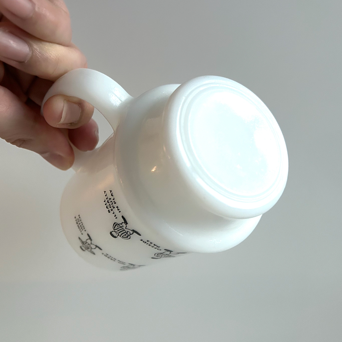 Vintage CFL All-Pro Countdown White Milk Glass Coffee Mug image indicator(4)