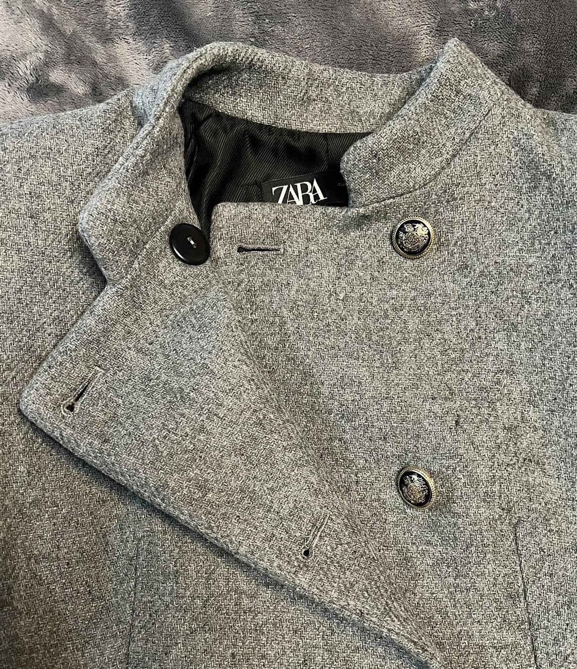 Zara double breasted military style coat like NEW - photo 5