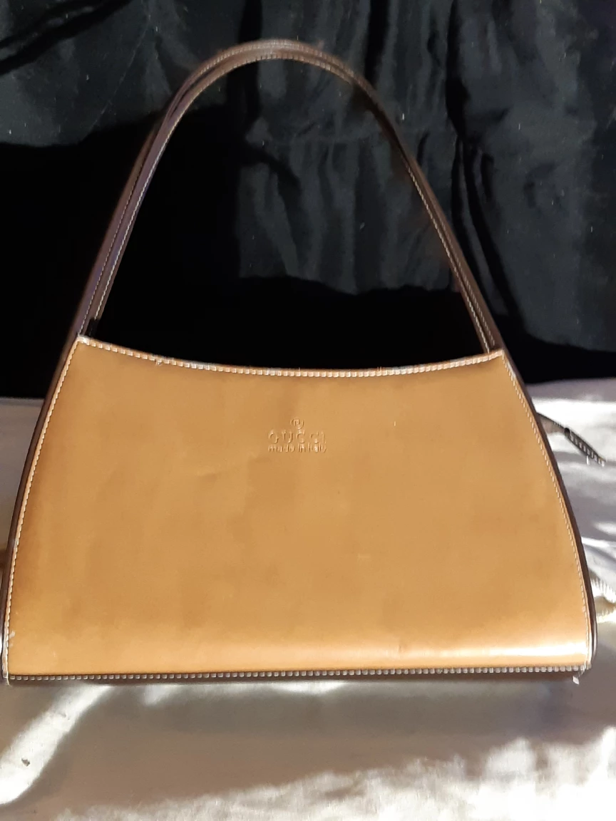 GUCCI shoulder bag tan leather brown straps image indicator(4)