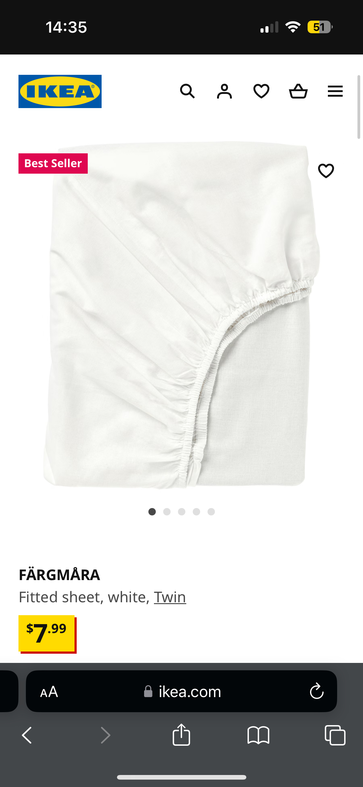 New IKEA Fitted Sheet Twin Size thumbnail