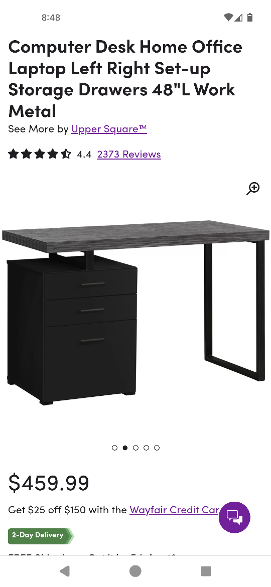 Wood and metal Desk - photo 4