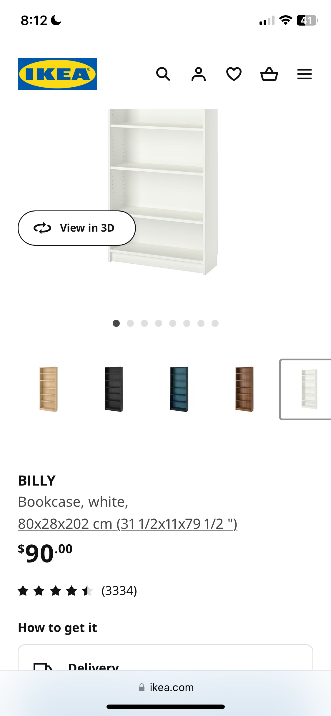 White Billy Book Case - photo 2