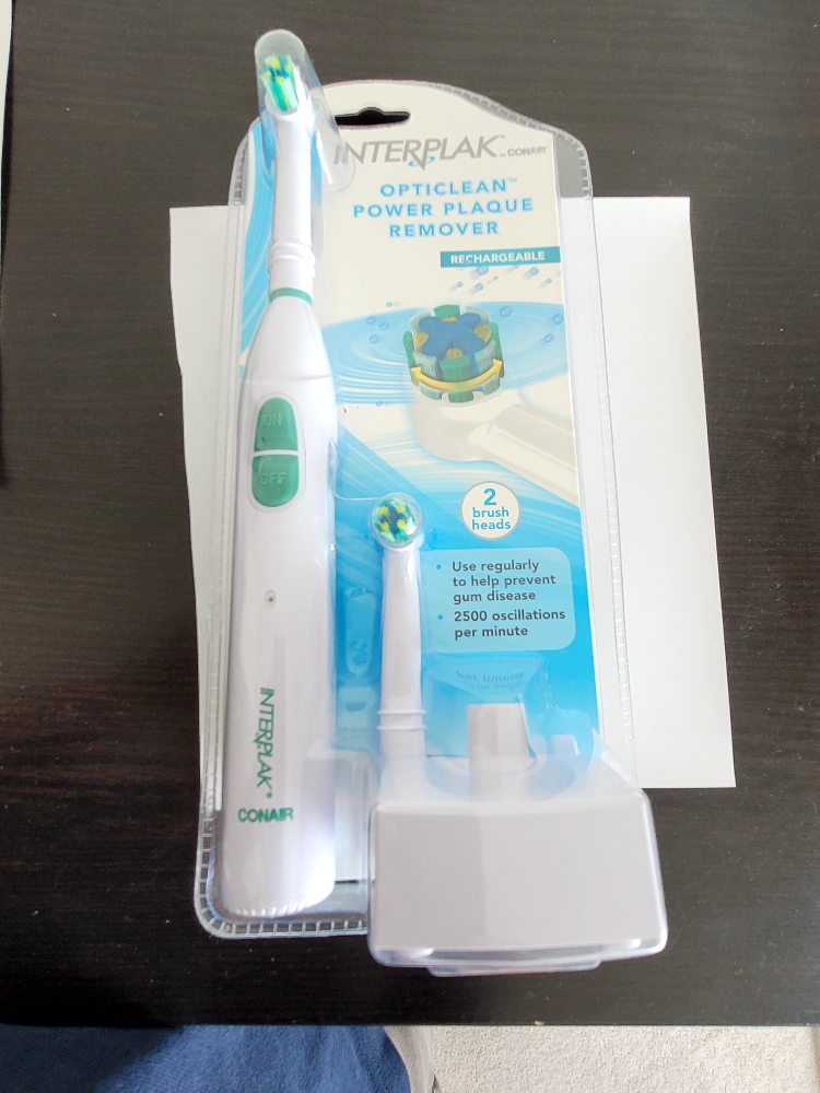 interplak conair rechargeable 2 brush heads thumbnail
