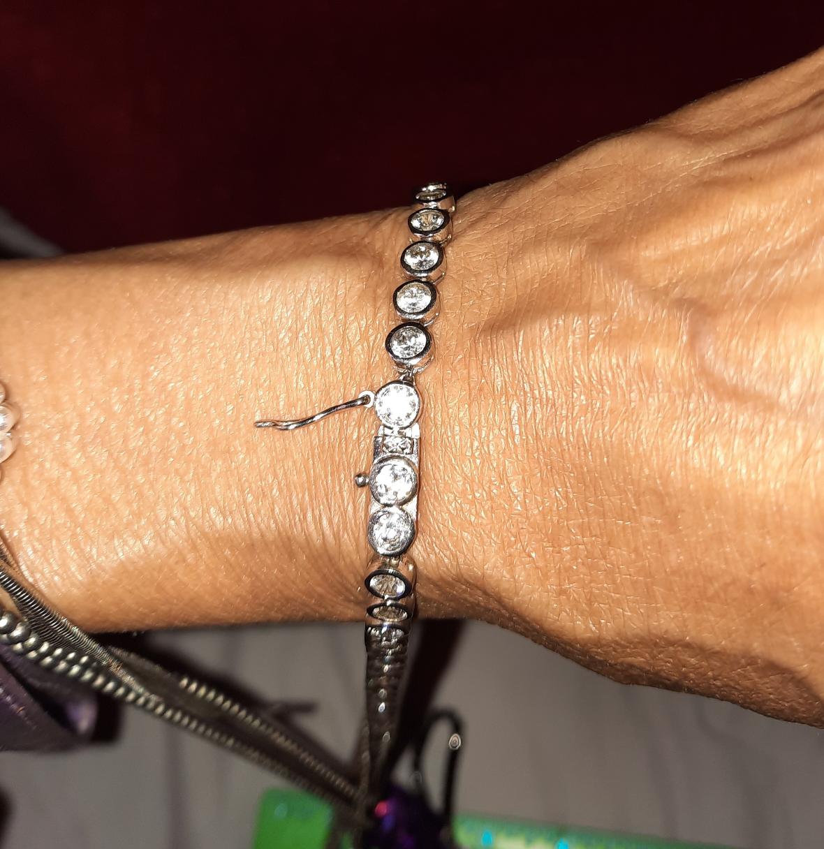 Men's new BLINGED out sexy Tennis CZ Necklace "66gm image indicator(3)