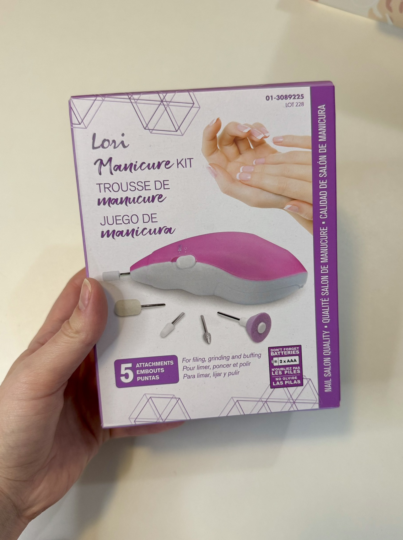 Manicure Kit - 5 attachments (filing, grinding and buffing) thumbnail