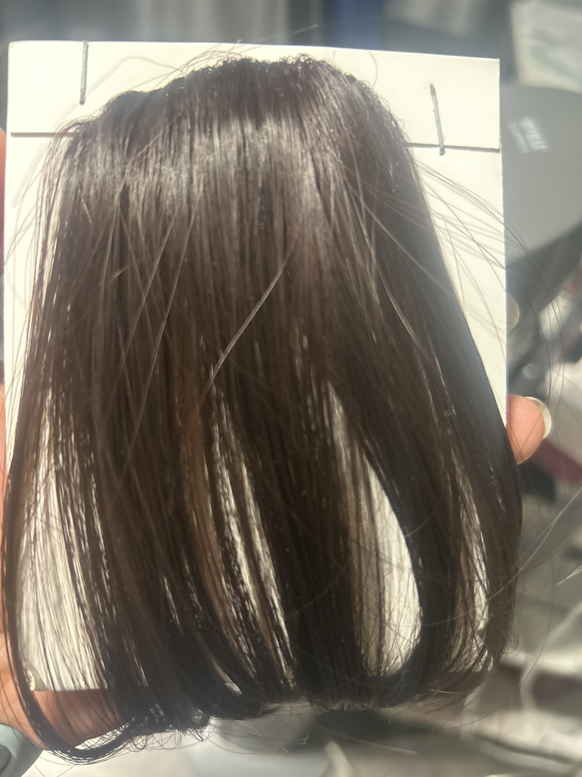 Fake clip on bangs thumbnail