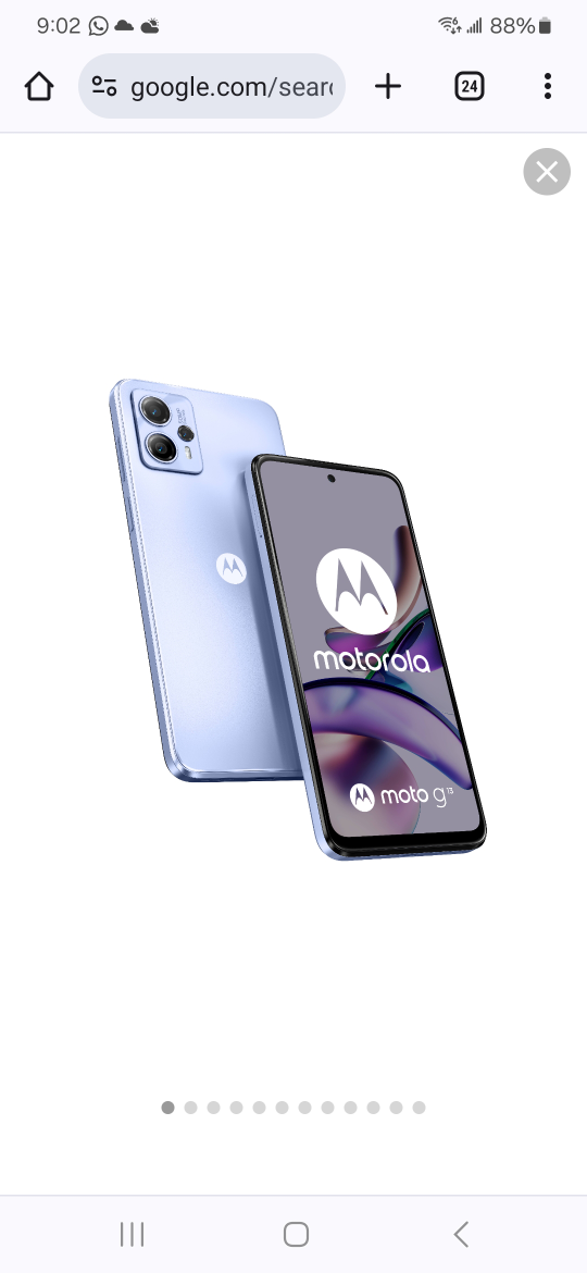 Moto G13 lavender w/ case