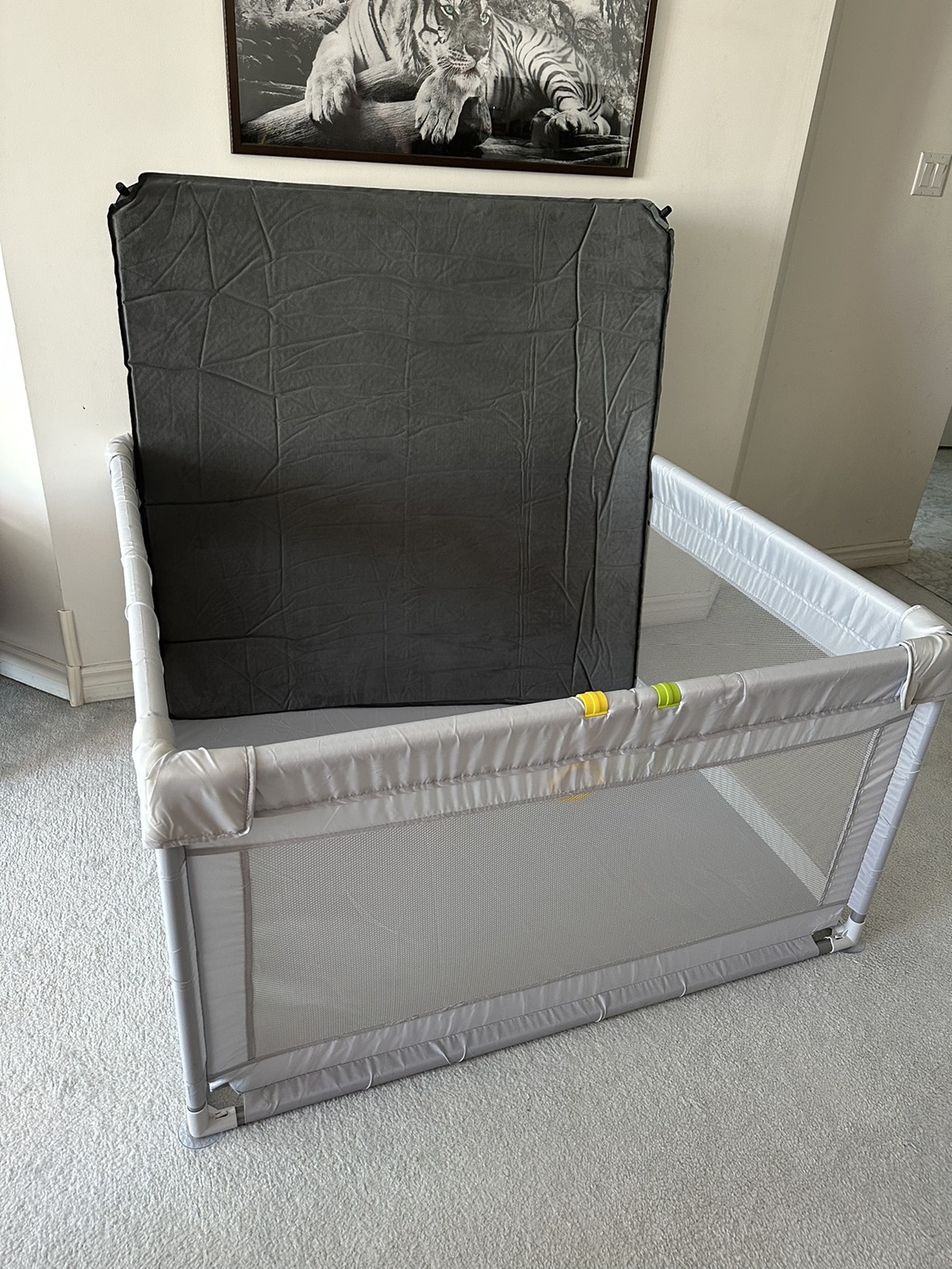 Baby playpen and inflatable mattress 47”x47” thumbnail