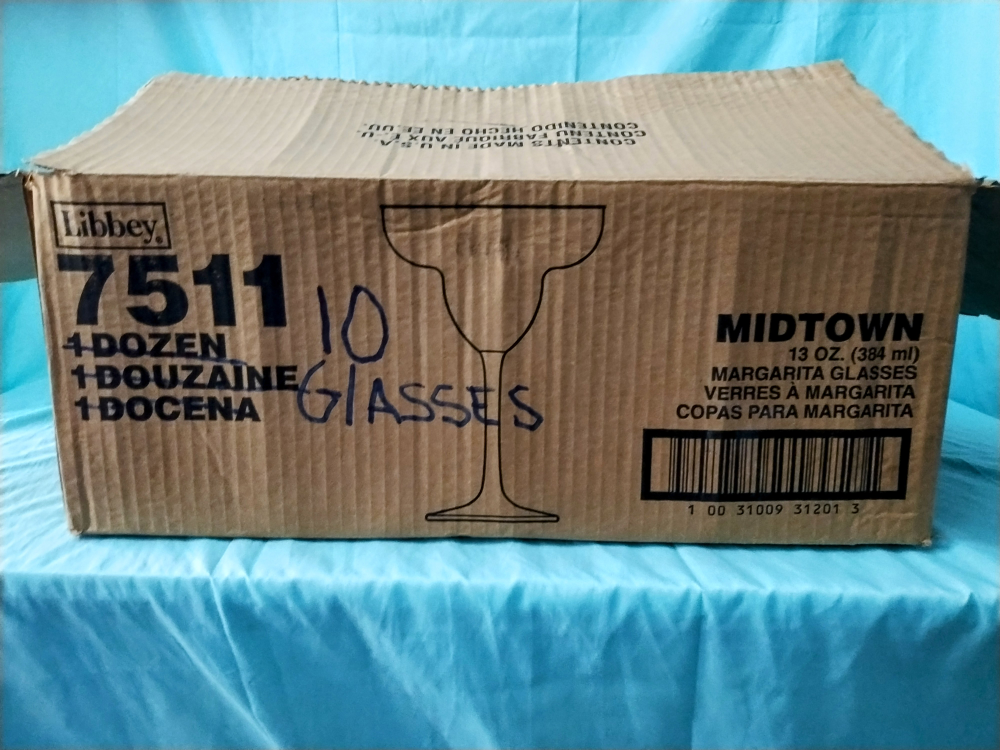 Lot of 10 " EL JIMADOR " 13oz. Margarita Glasses - photo 5