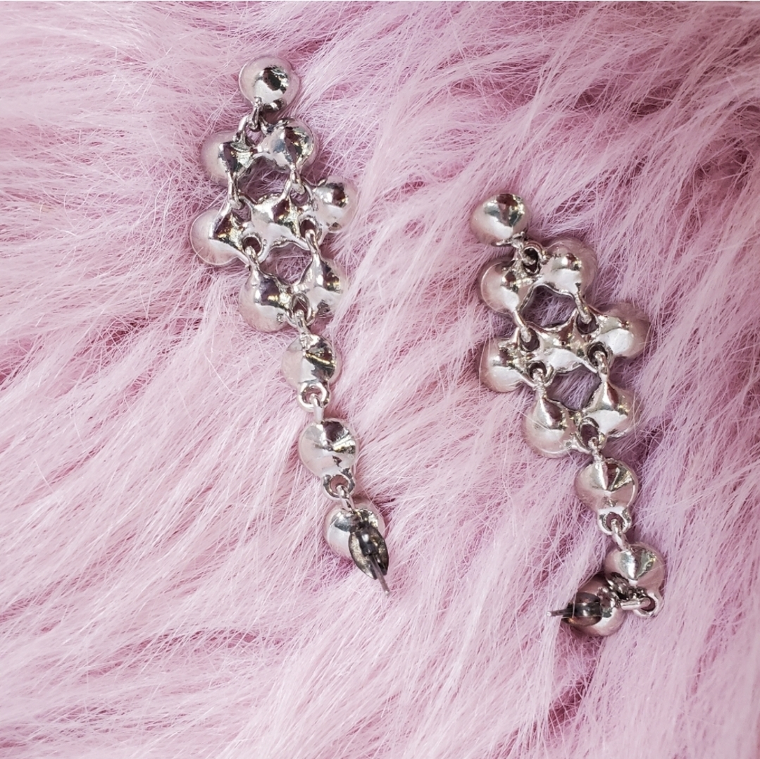 Deep Emerald Green Crystal Chandelier Earrings image indicator(4)