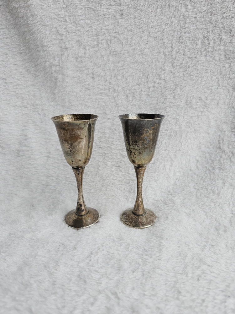 Vintage Silver Plated Goblets - EP Brass, Spain image indicator(4)