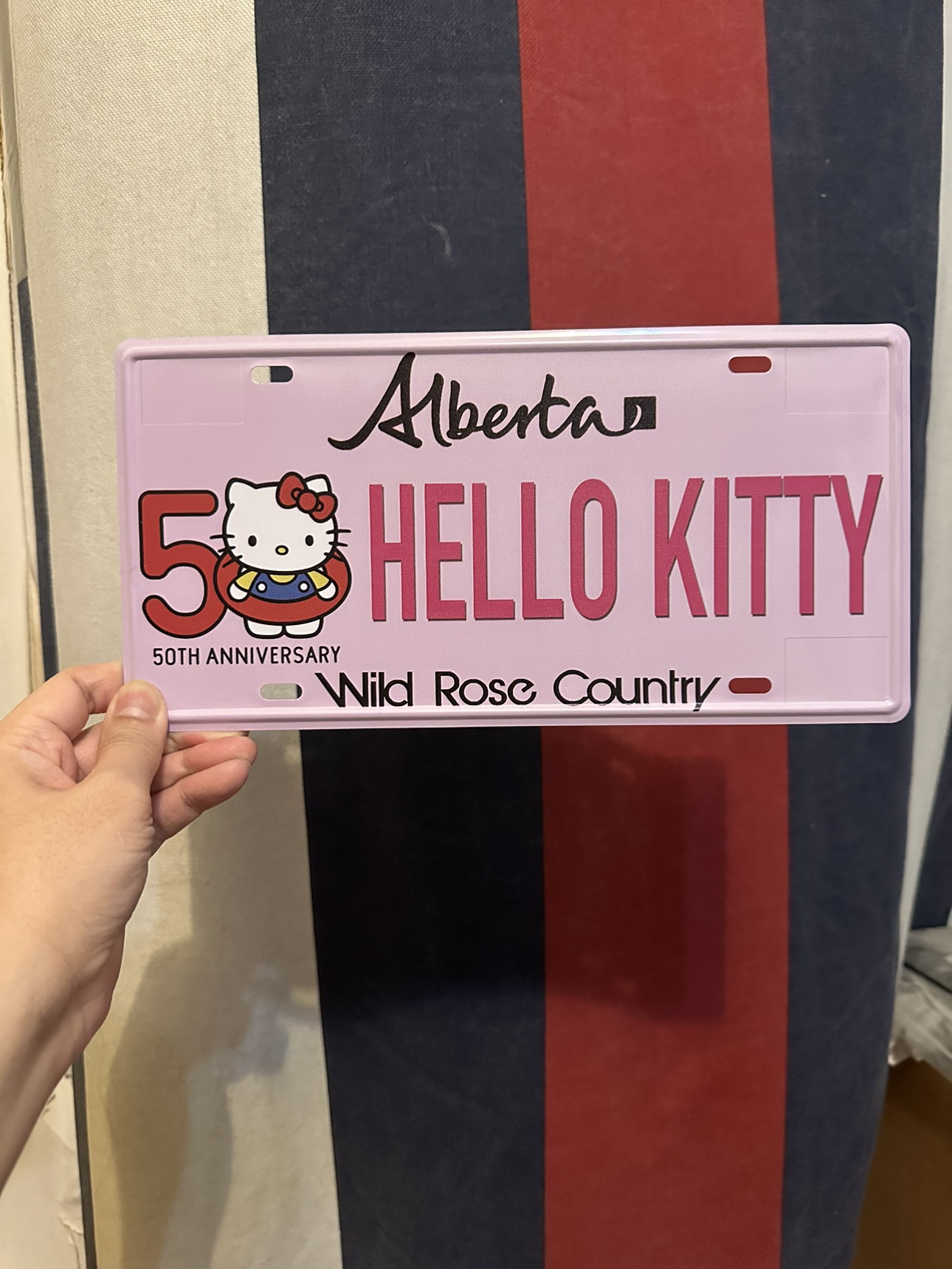 Hello Kitty 50th Anniversary Collector Car Plate thumbnail
