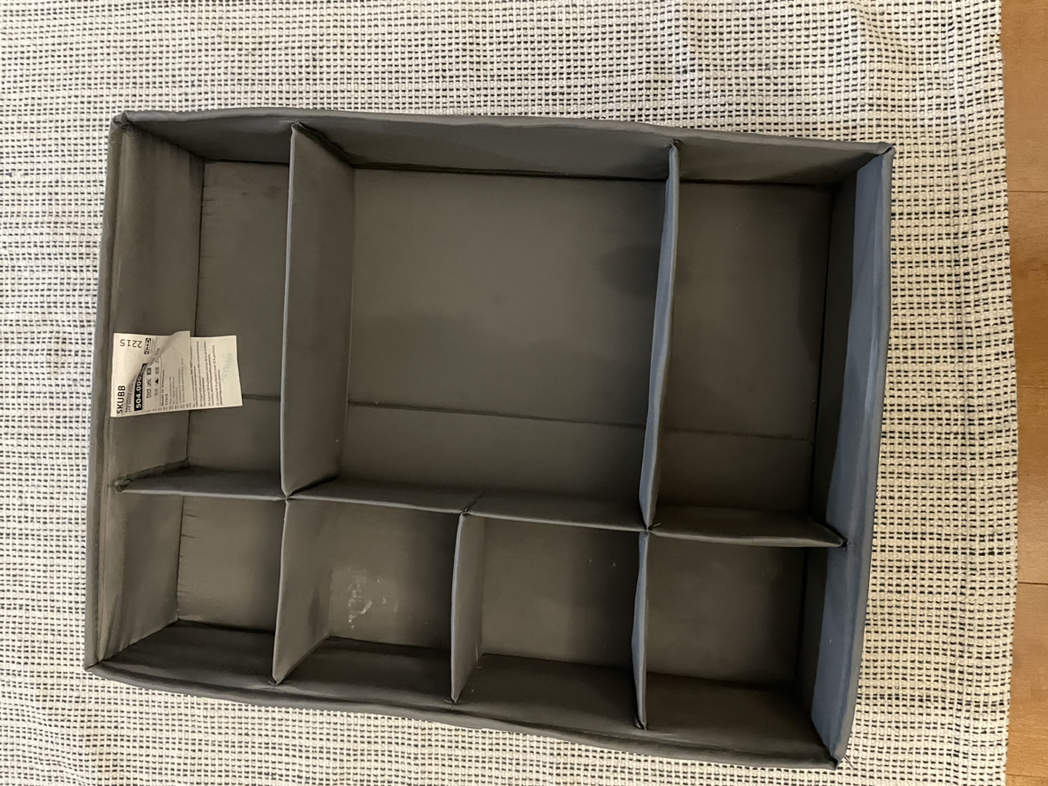 IKEA organizer box with compartments, dark gray - photo 3