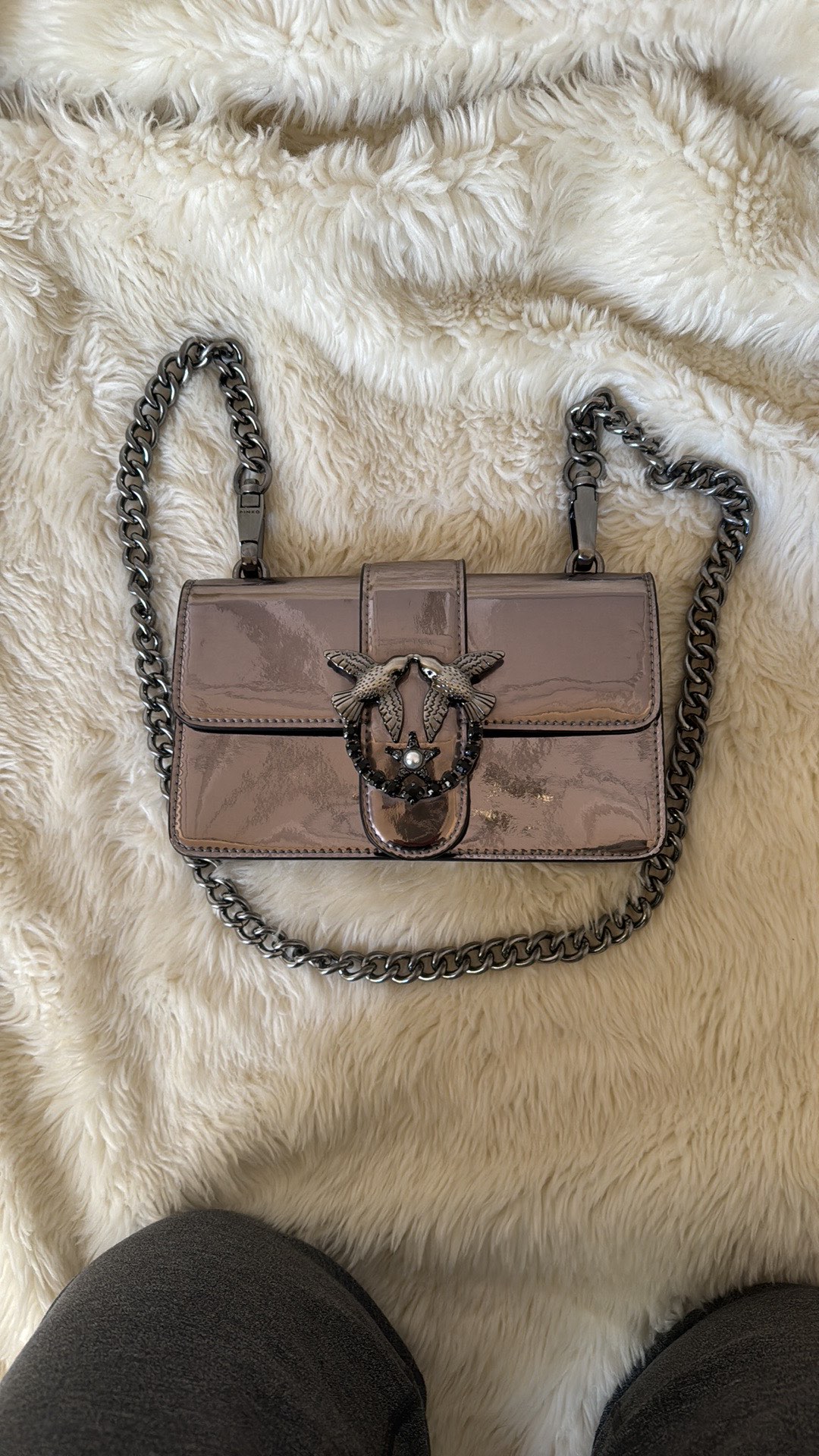 Pinko Love Chain Bag w/ Jewel