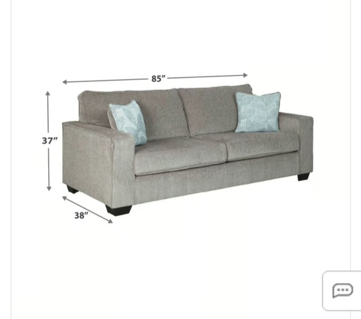 Ashley Sofa Queen sleeper with Rocker Recliner - photo 4