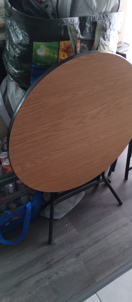 folding cast iron base wood vernier mdf outdoor indoor table image indicator(2)