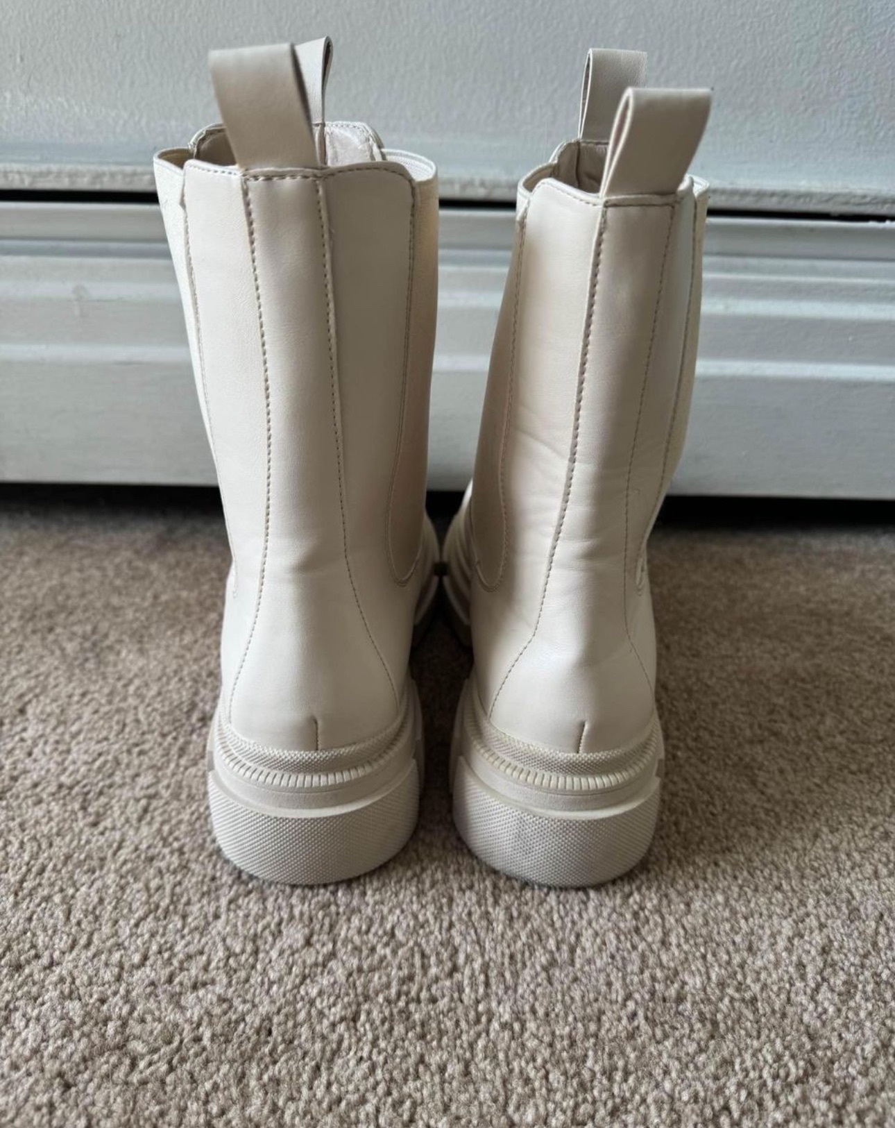 Leather White Tall Boots 40EU - Waterproof - photo 3