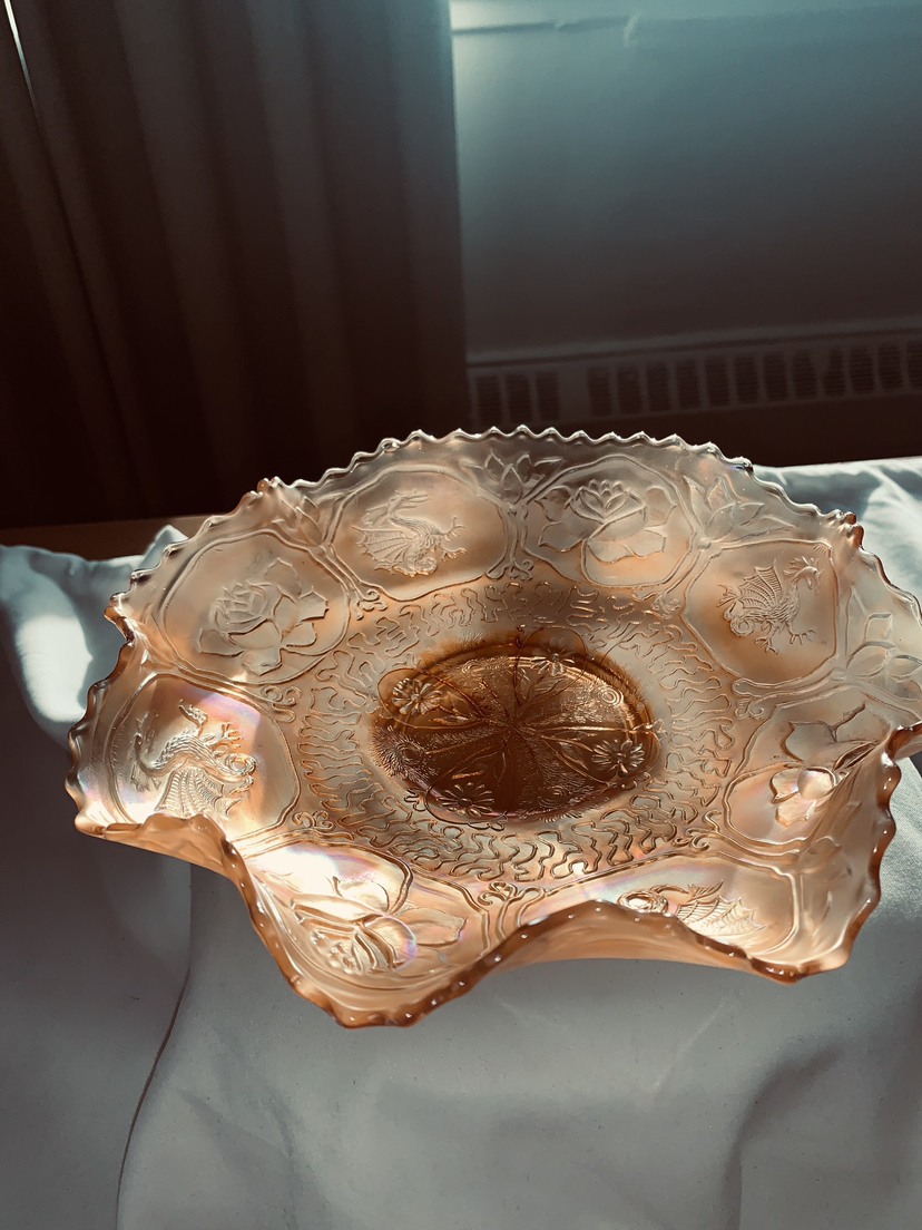Fenton Dragon and Lotus carnival glass bowl sm. - photo 2
