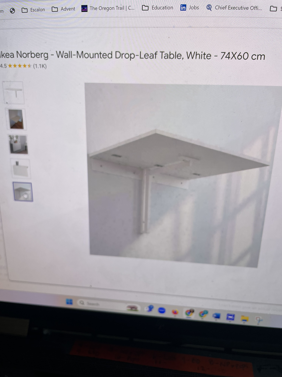 Brand new!!  IKEA Norberg WallMounted drop leaf table/desk - photo 2