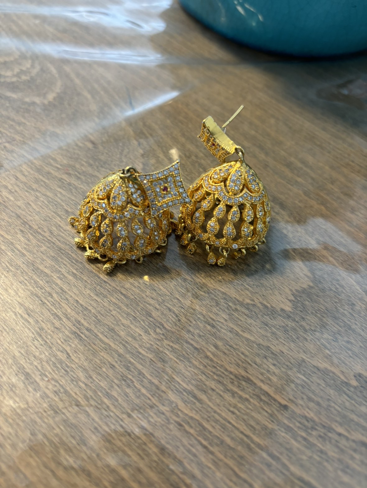 Gold plated earrings