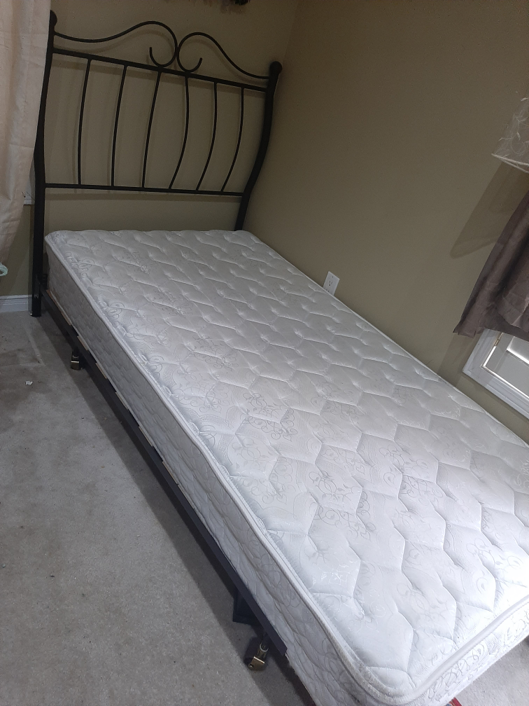single mattress with bed and bed frame