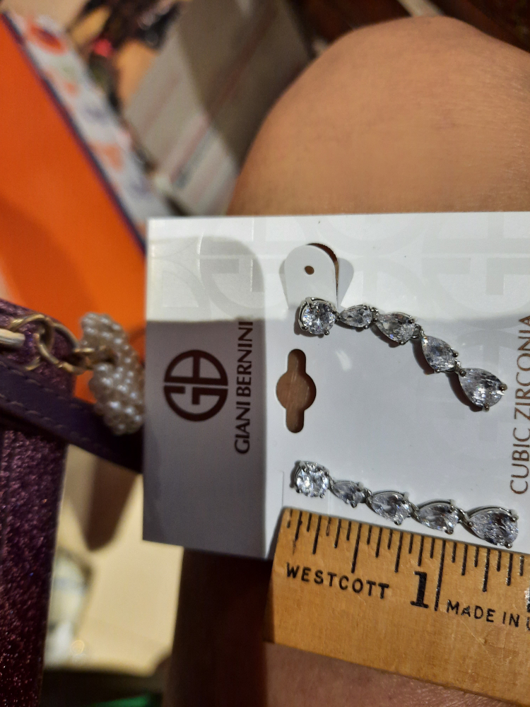 NWT solid sterling silver drop dangle earrings image indicator(3)