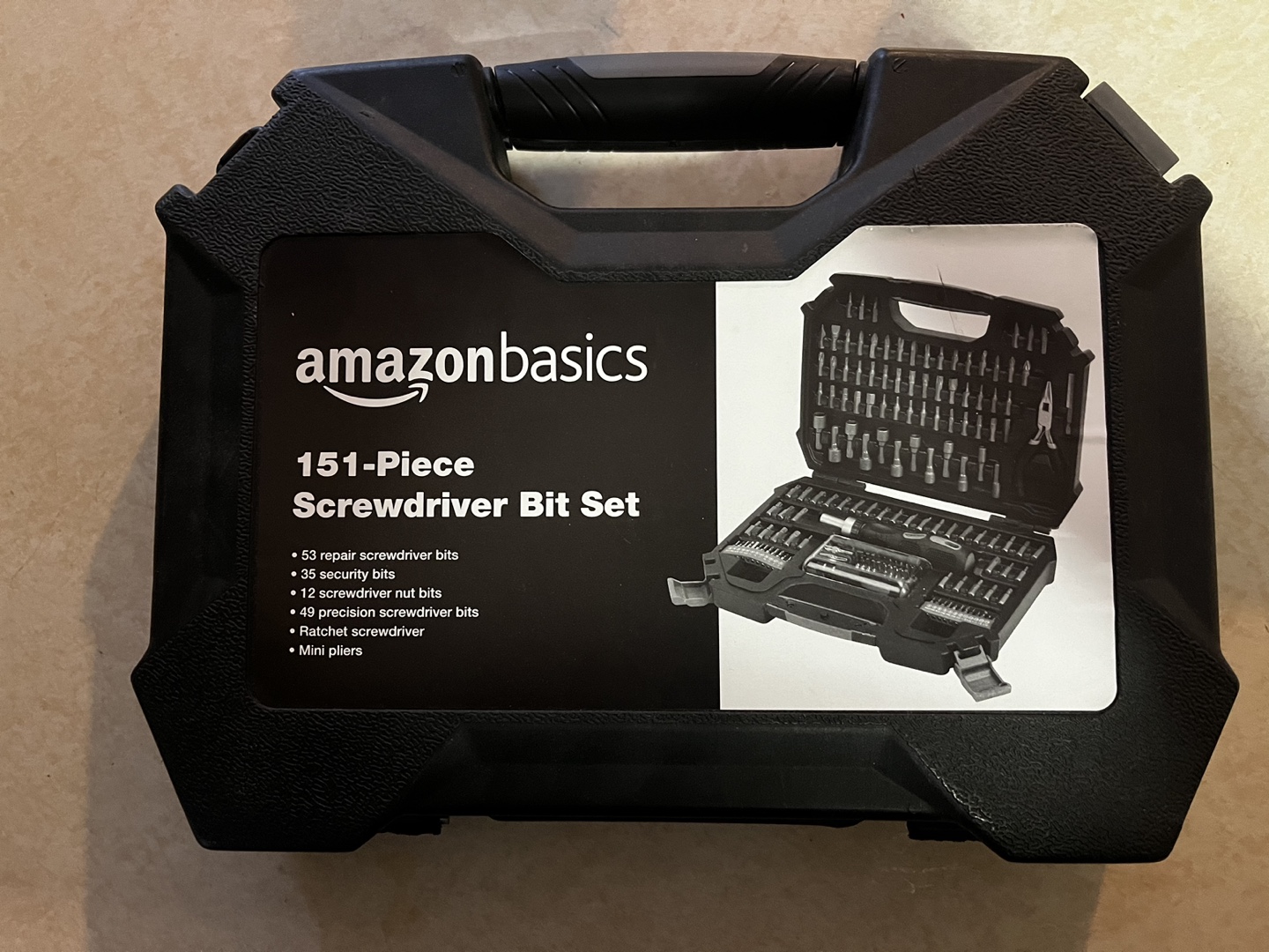 Amazon basics 151 piece screwdriver bit set thumbnail