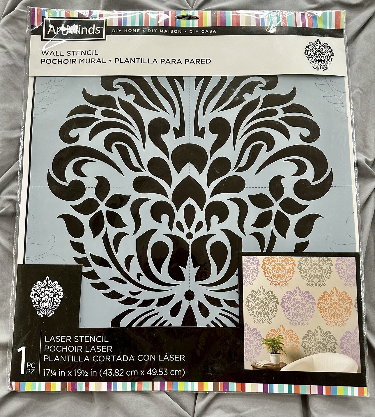 ArtMinds Damask HUGE Wall Stencil Wall Art thumbnail