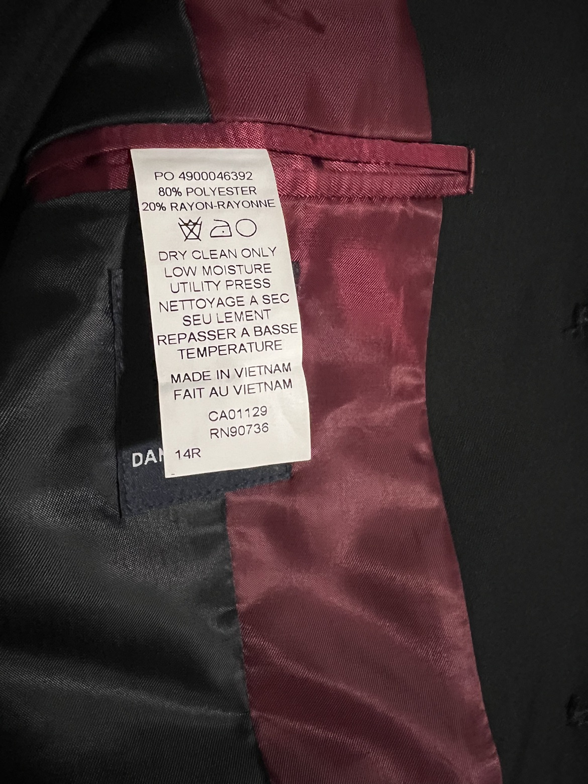 LIKE NEW Boys black 2 pc suit -Daniel Hechter image indicator(5)