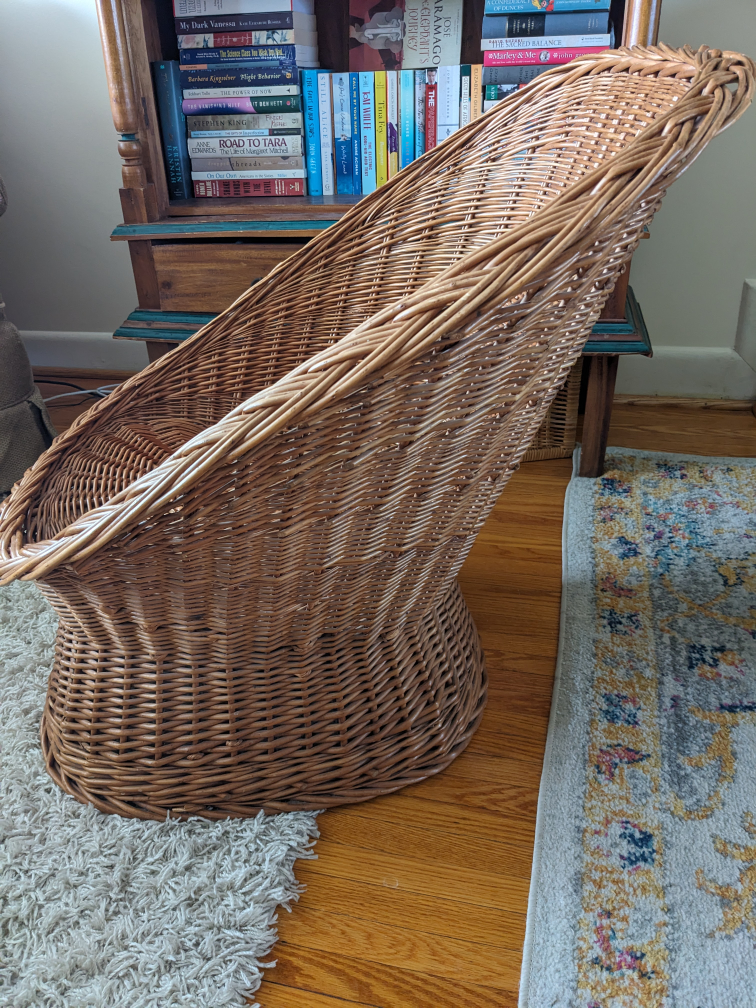 1970's Rattan Bucket Chair - photo 2