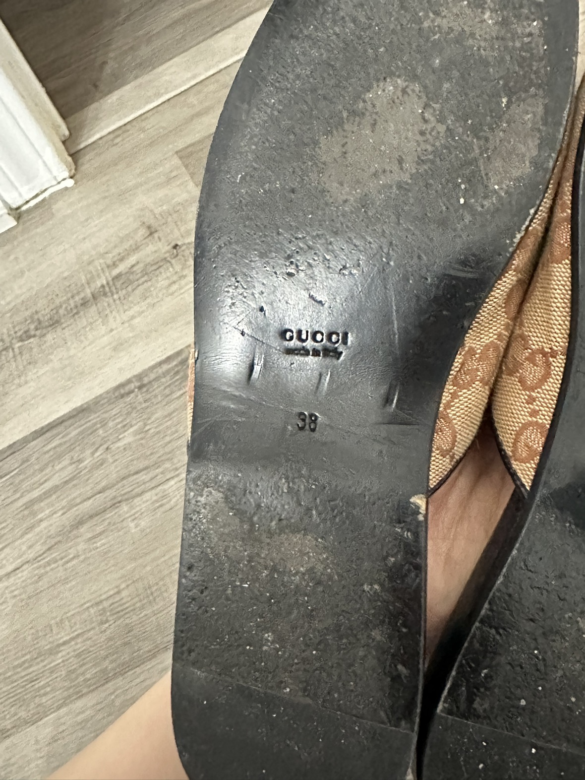 Gucci Princetown horsebit canvas-jacquard slippers - photo 3