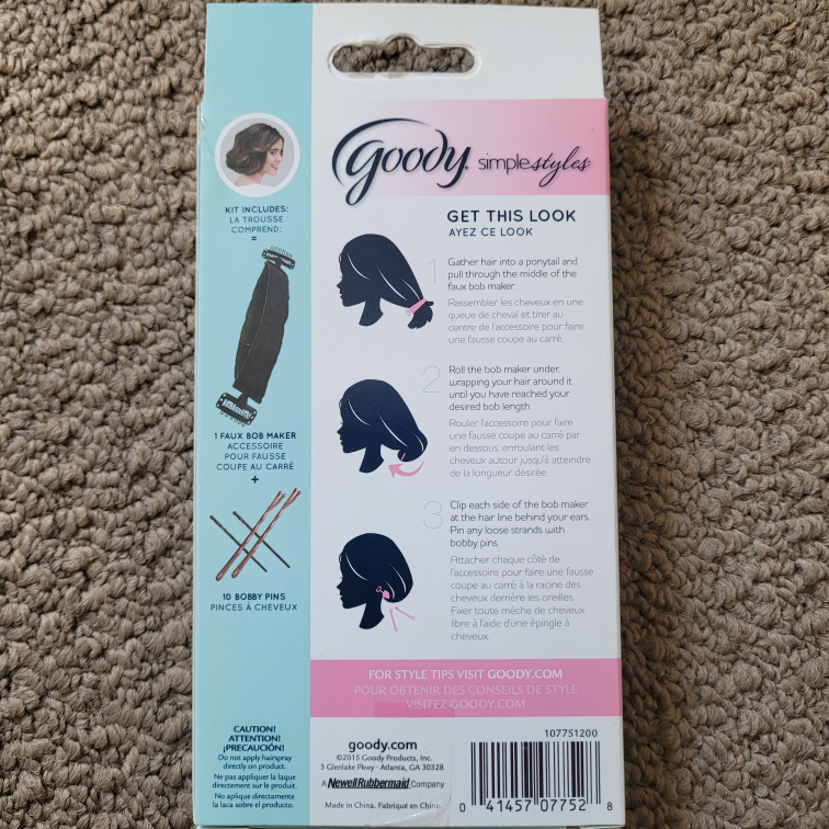 Goody Faux Bob Kit - Brand New image indicator(2)