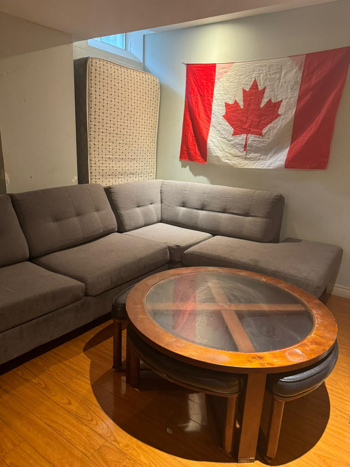 Sectional sofa bed got from “ The Brick”