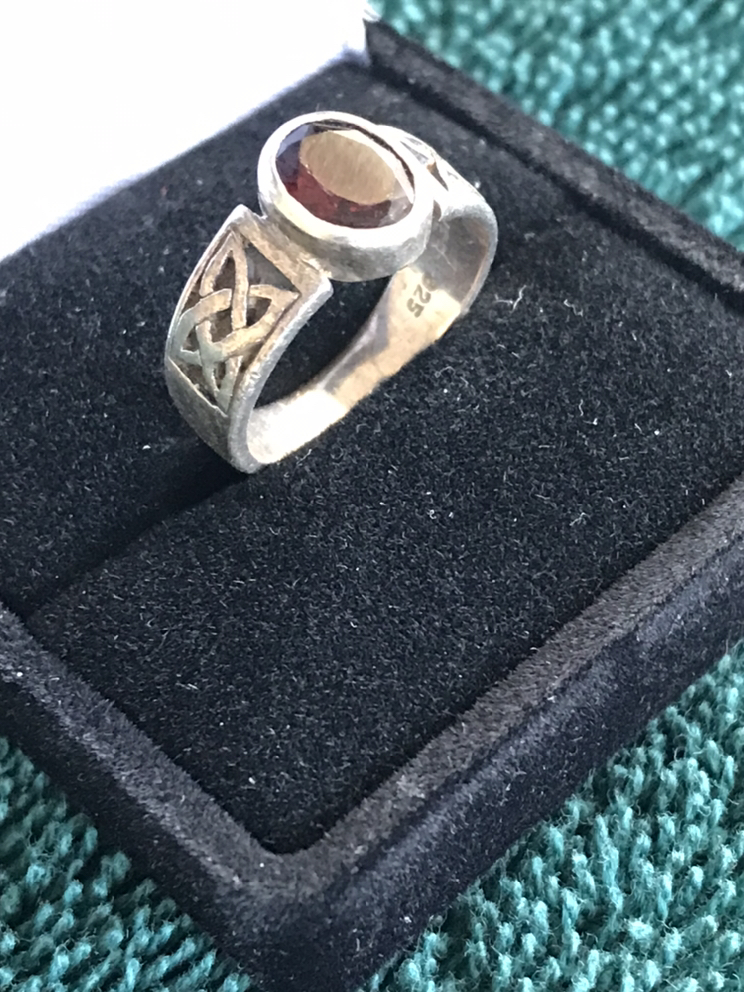 Sterling Silver Ring - Red Stone - photo 3